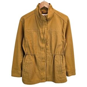 Old Navy Scout Utility Jacket Brown Cotton Twill Field Coat Cinched Waist Small